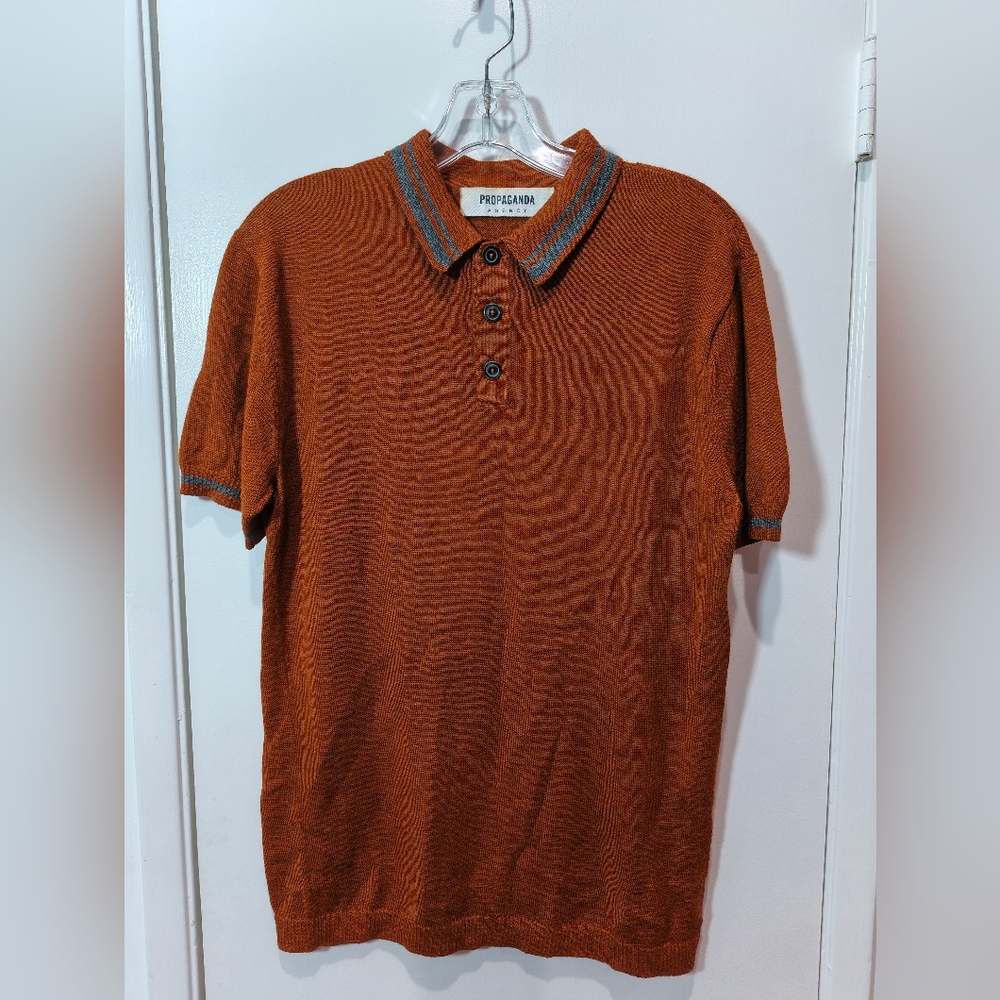 Propaganda Agency Men's Burnt Orange Polo Shirt